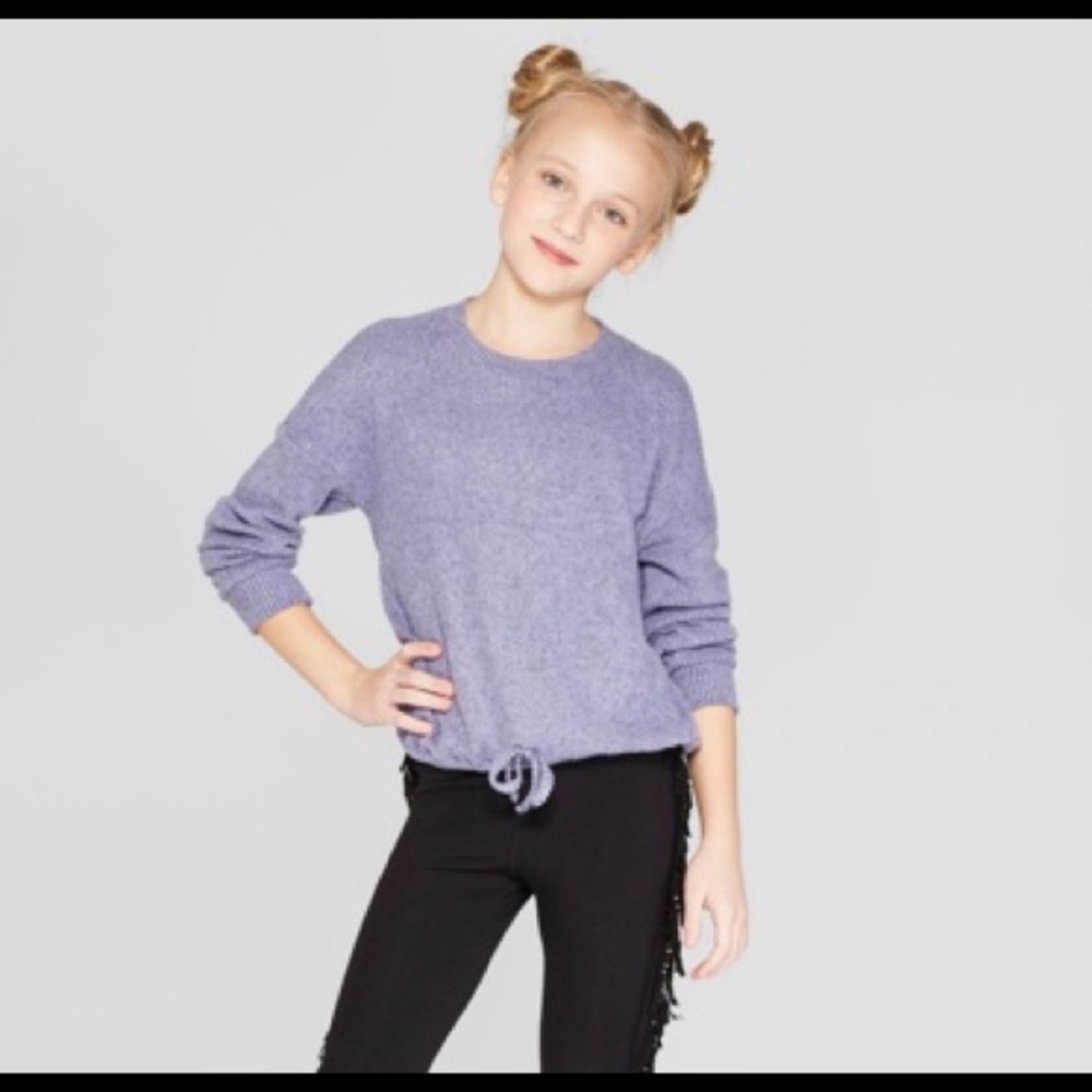 🌿Big girl purple soft sweater